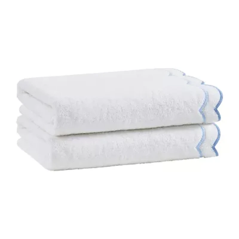 Peri Home Scallop 2-pc. Bordered Bath Towel