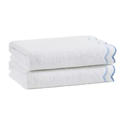 Peri Home Scallop 2-pc. Bordered Bath Towel