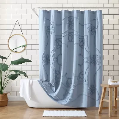 Peri Home Retro Scroll Shower Curtain