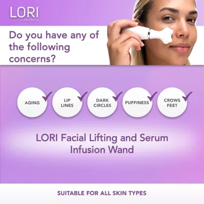 Spa Sciences Lori- Facial Lifting & Serum Infusion Wand With Cold & Heat Therapy For Eyes & Lips