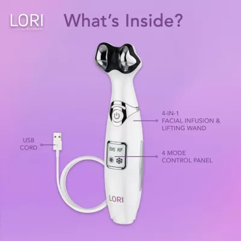 Spa Sciences Lori- Facial Lifting & Serum Infusion Wand With Cold & Heat Therapy For Eyes & Lips