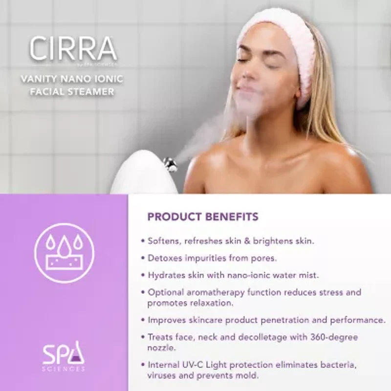Spa Sciences Cirra Nano Ionic Vanity Facial Steamer