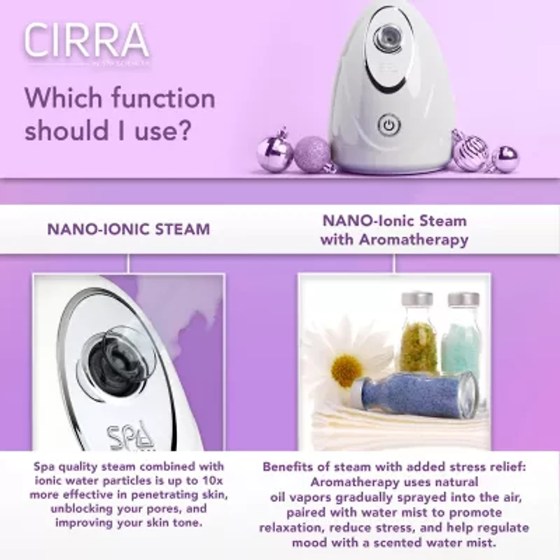 Spa Sciences Cirra Nano Ionic Vanity Facial Steamer