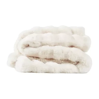 Brooklyn Loom Bubble Faux Fur Throw