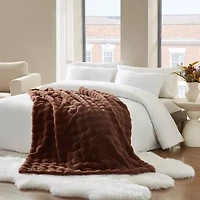 Brooklyn Loom Bubble Faux Fur Throw