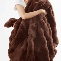 Brooklyn Loom Bubble Faux Fur Throw