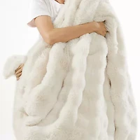 Brooklyn Loom Bubble Faux Fur Throw