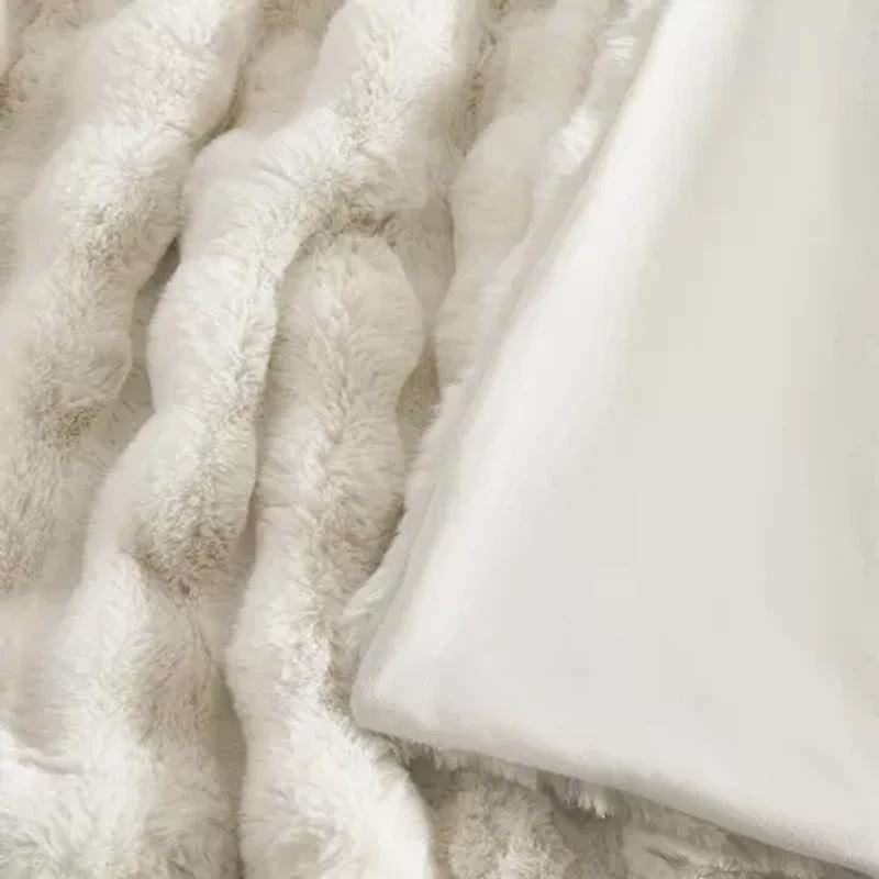 Brooklyn Loom Bubble Faux Fur Throw