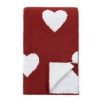 Truly Soft Cozy Hearts Reversible Throw