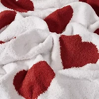 Truly Soft Cozy Hearts Reversible Throw