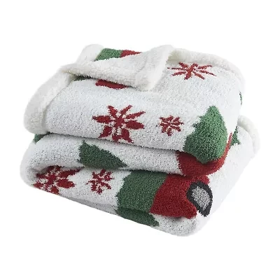 Truly Soft Cozy Tree And Truck Throw