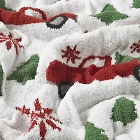 Truly Soft Cozy Tree And Truck Throw