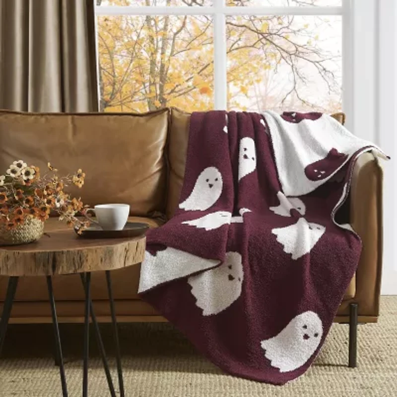Truly Soft Cozy Ghost Reversible Throw