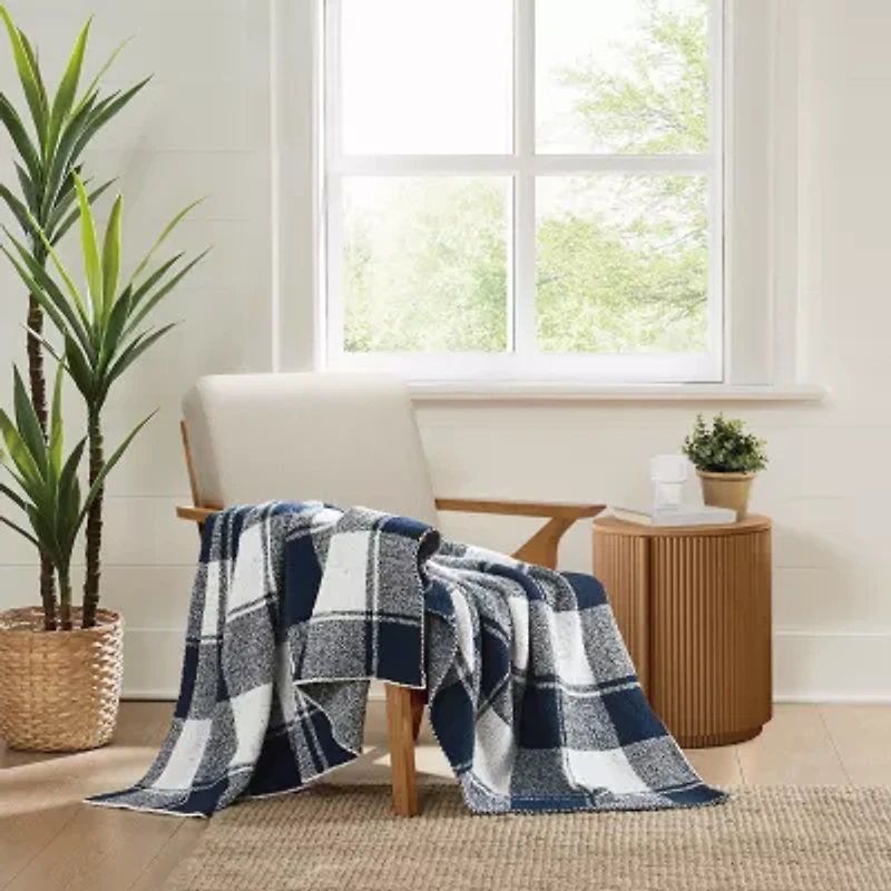 Brooklyn Loom Dusted Plaid Throw