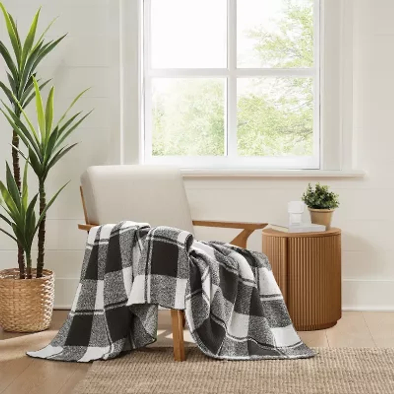 Brooklyn Loom Dusted Plaid Throw