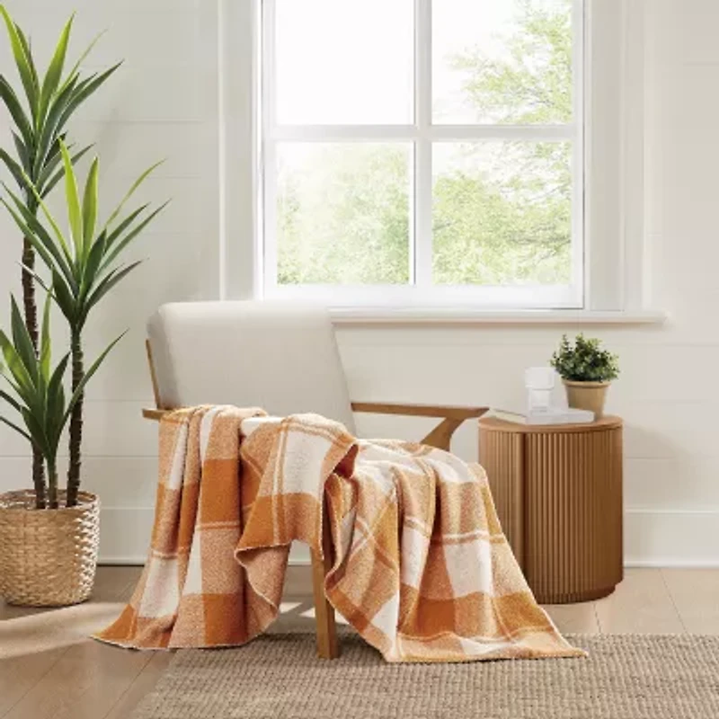 Brooklyn Loom Dusted Plaid Throw