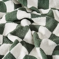 Truly Soft Cozy Checkerboard Reversible Throw