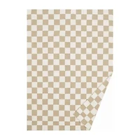 Truly Soft Cozy Checkerboard Reversible Throw