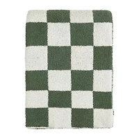 Truly Soft Cozy Checkerboard Reversible Throw