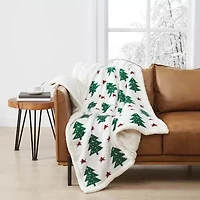 Truly Soft Cozy Tree And Star Throw