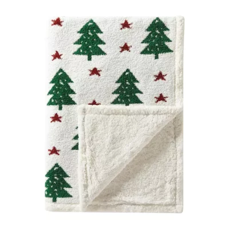 Truly Soft Cozy Tree And Star Throw