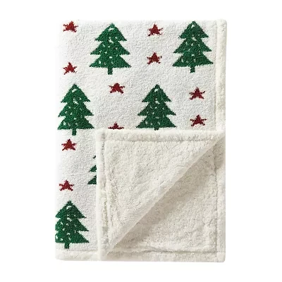 Truly Soft Cozy Tree And Star Throw