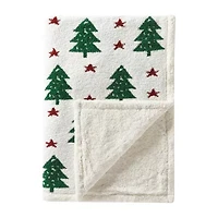 Truly Soft Cozy Tree And Star Throw