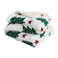 Truly Soft Cozy Tree And Star Throw