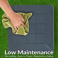 2pc Plastic Square Patio Side Table