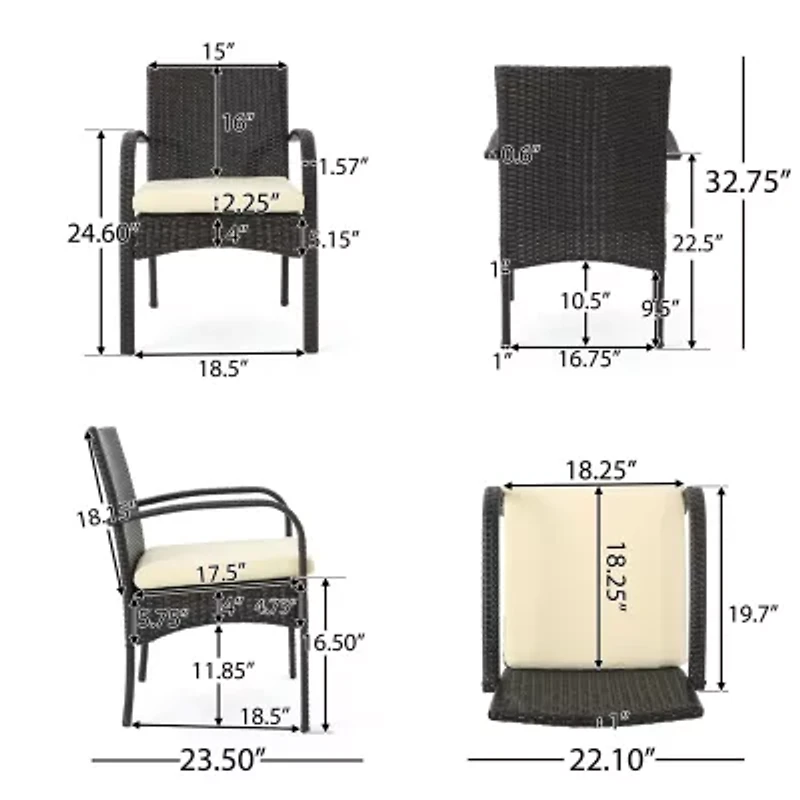 Bavaro 7-pc. Cushioned Rectangular Dining Set