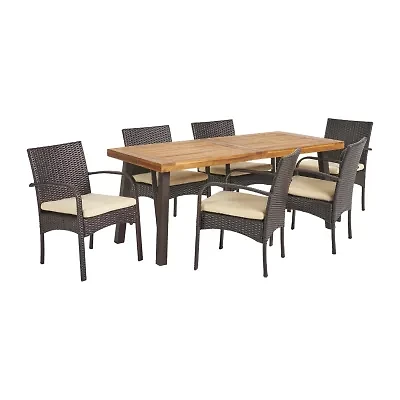 Bavaro 7-pc. Cushioned Rectangular Dining Set