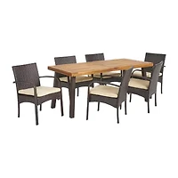 Bavaro 7-pc. Cushioned Rectangular Dining Set