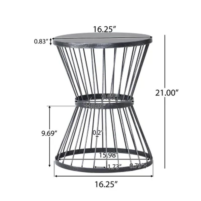 Lassen Iron Side Table