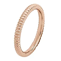 Personally Stackable 14K Rose Gold Over Sterling Silver 3.25 mm Ribbed Ring