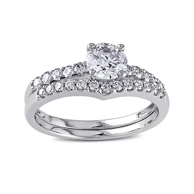 1-1/7 CT. T.W. Diamond 14K White Gold Bridal Set
