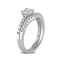 1-1/7 CT. T.W. Diamond 14K White Gold Bridal Set