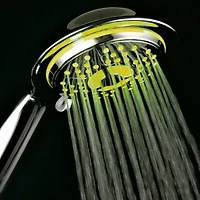 PowerSpa® All-Chrome LED Handheld Shower with Air Jet LED Turbo Pressure-Boost Nozzle Technology