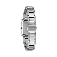 Caravelle Designed By Bulova Womens Silver Tone Stainless Steel Bracelet Watch 43l203
