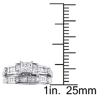 1 CT.T.W. Natural Diamond 14K Gold Bridal Set