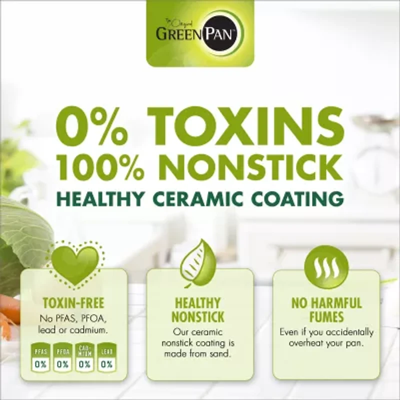 Venice Pro Ceramic Nonstick 12" 5Qt Covered Wok Helper Handle