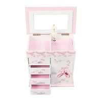 Mele and Co Cristina Ballet Slippers Musical White Jewelry Box
