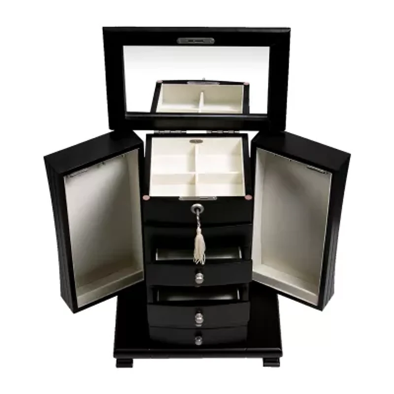 Mele and Co Layla Java-Finish Jewelry Box