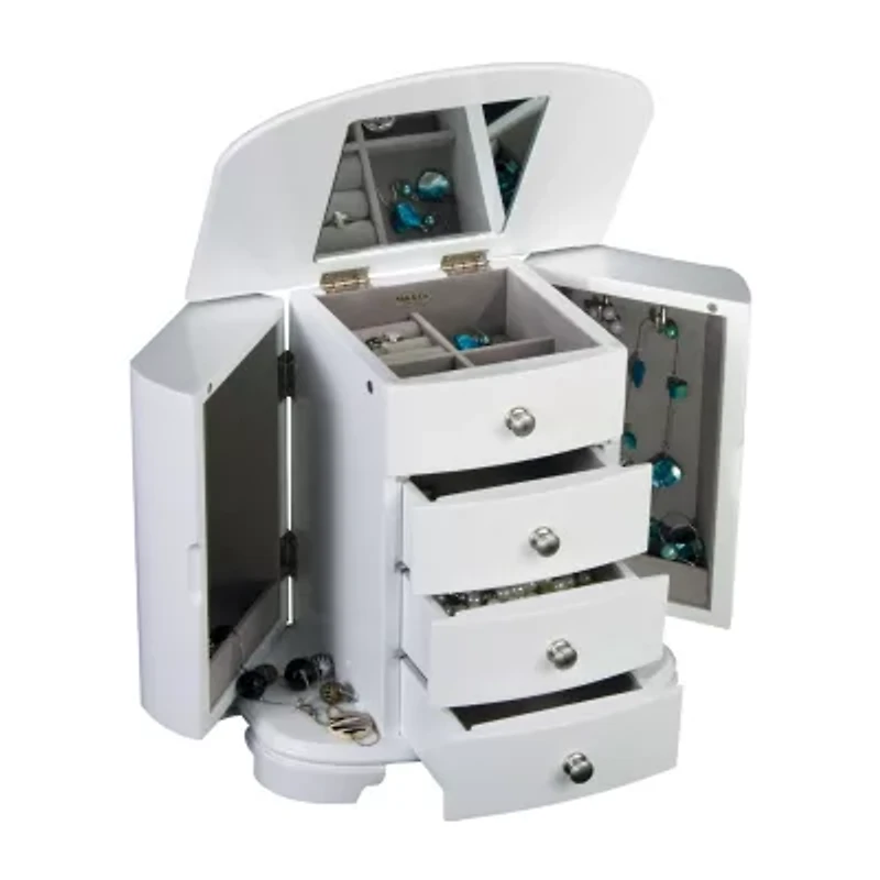 Mele and Co Kaitlyn Musical White Jewelry Box