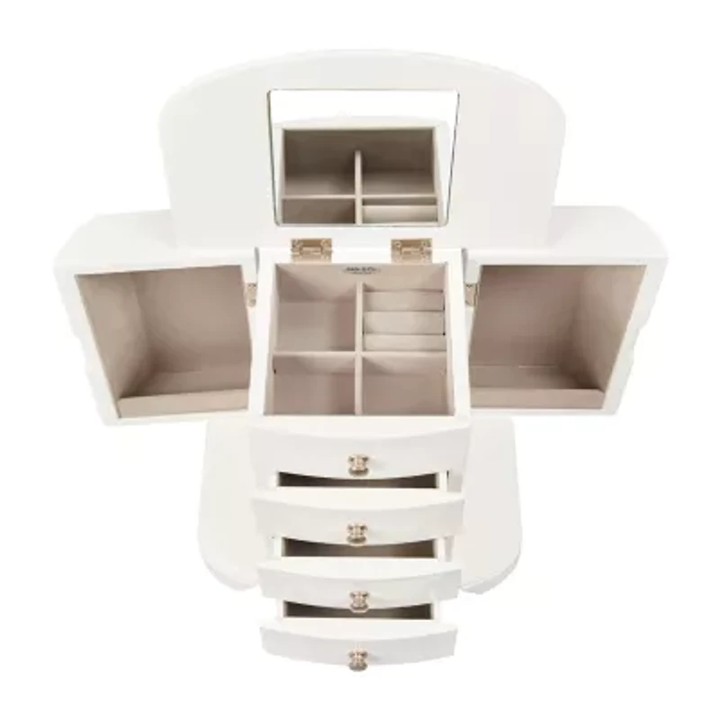 Mele and Co Kaitlyn Musical White Jewelry Box