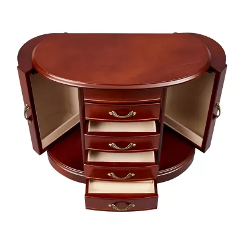 Mele and Co Heloise Walnut-Finish Jewelry Box