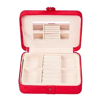 Mele and Co Giana Plush Fabric Jewelry Travel Case