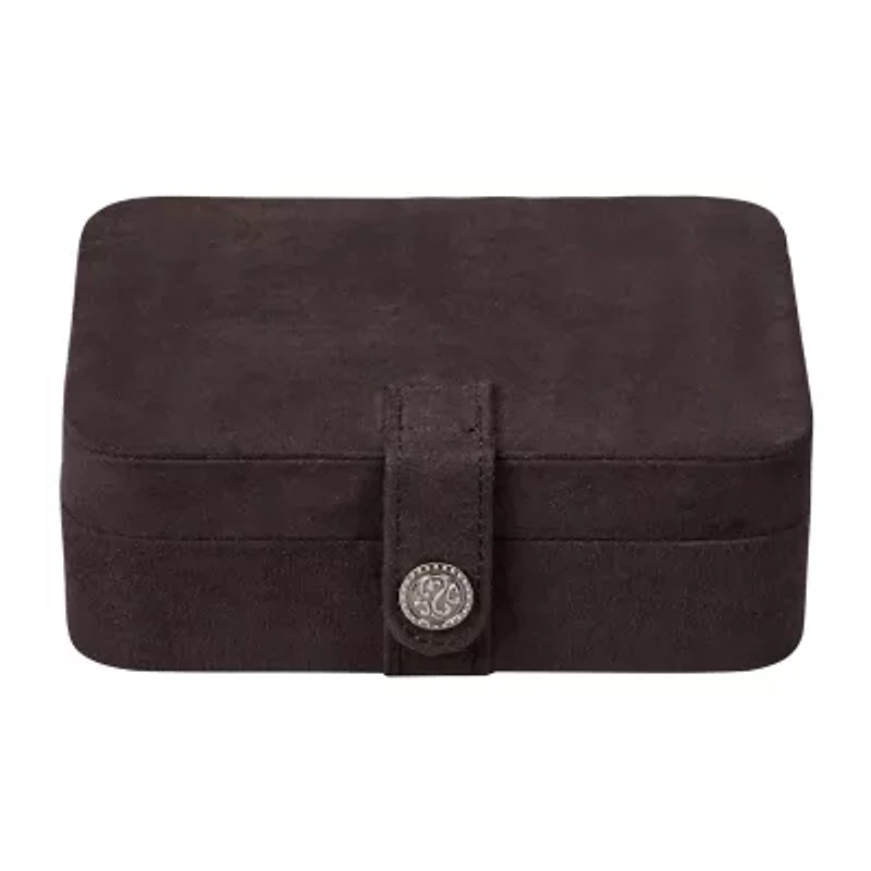 Mele and Co Giana Plush Fabric Black Jewelry Travel Case