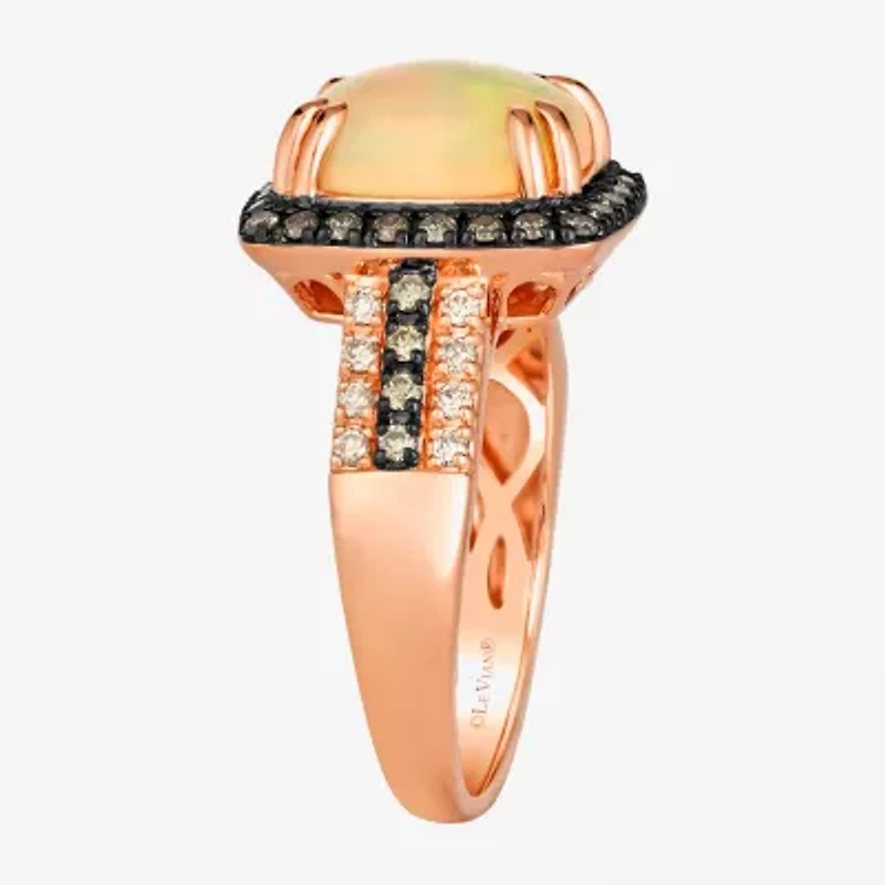 Le Vian® Grand Sample Sale™ Ring featuring 5/8 CT. Neopolitan Opal™ 1/ CT. Chocolate Diamonds® 1/8 CT. Nude Diamonds™ set in 14K Strawberry Gold