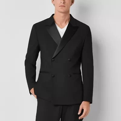 J. Ferrar Tuxedo Mens Stretch Fabric Slim Fit Suit Jacket