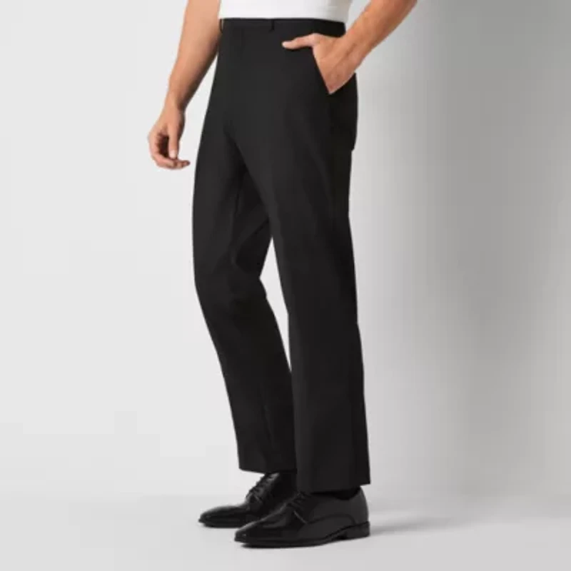 J. Ferrar Ultra Comfort Mens Stretch Fabric Slim Fit Flat Front Suit Pant
